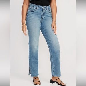 High Waisted OG Loose Side-Slit Jeans